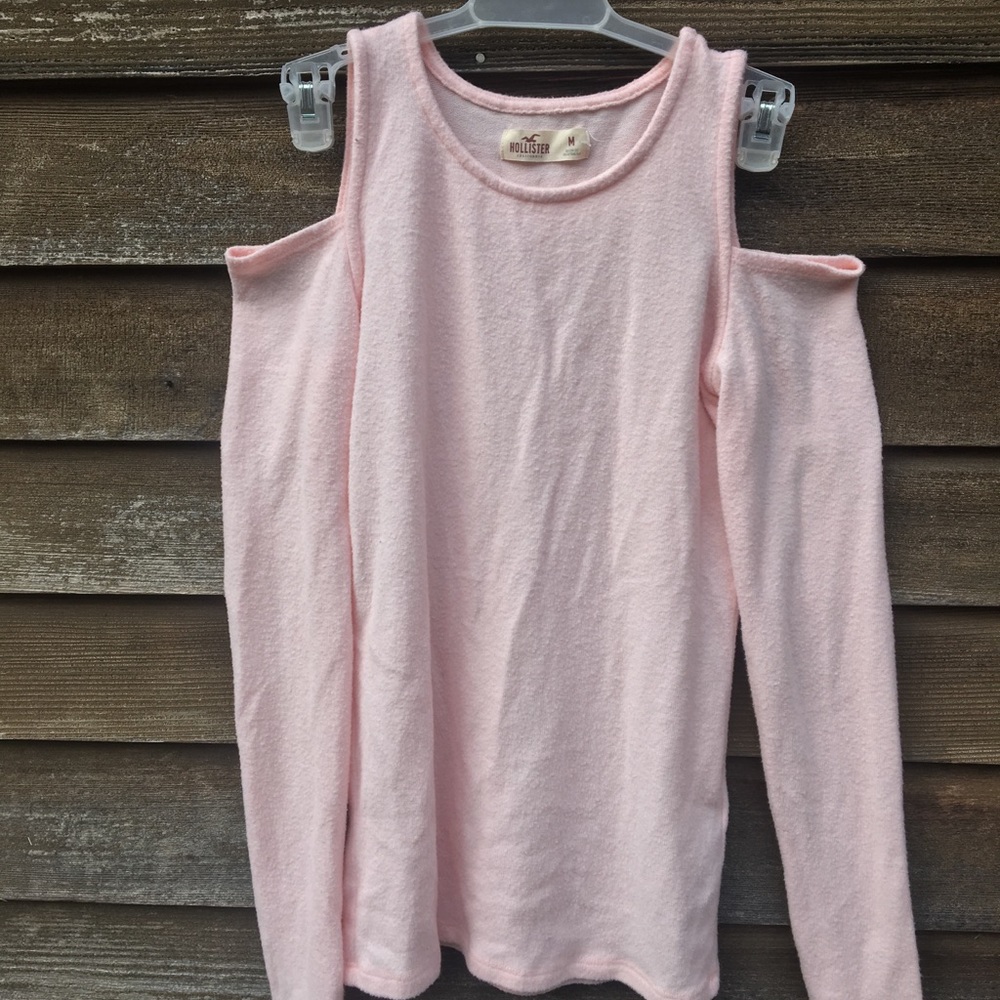 Hollister Pink Shoulder-less Shirt